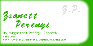 zsanett perenyi business card