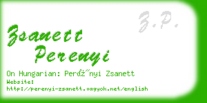 zsanett perenyi business card